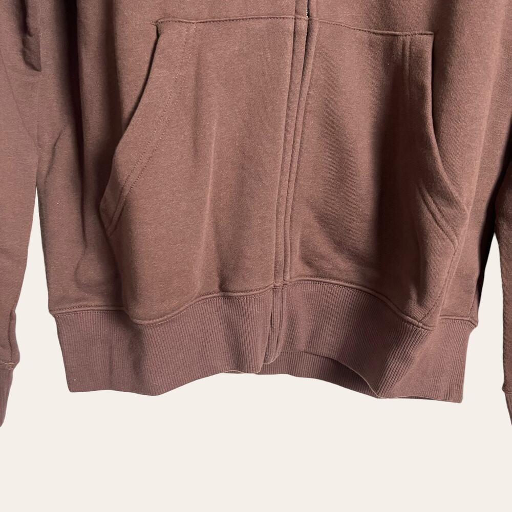 Naked Wardrobe Men’s The Zipped Up Hoodie in Chocolate Brown NEW - Picture 5 of 5